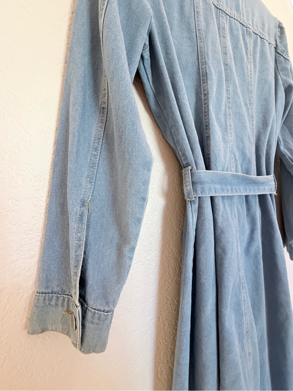 Vintage Light Wash Denim Shirt dress Size M - Picture 5 of 5